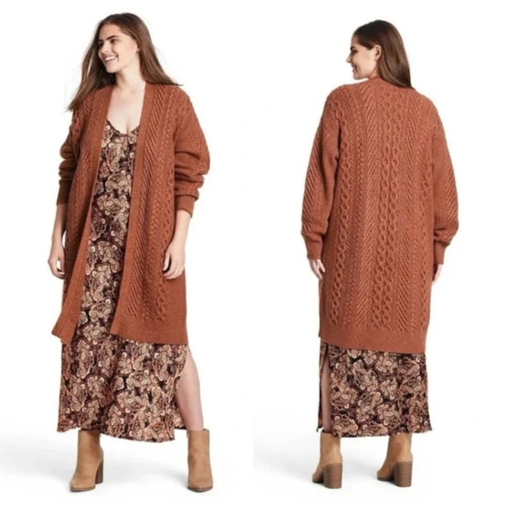 Nili Lotan x Target Cable Knit Duster Cardigan Sweater Size Large